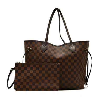 Louis Vuitton  Damier Ebene Neverfull MM With Pouch