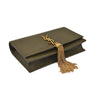 $3100 SAINT LAURENT Calfskin Croc Embossed Monogram Kate Tassel Chain Wallet