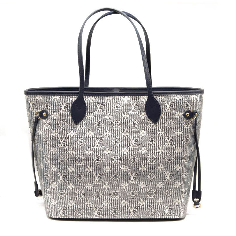 Louis Vuitton White Monogram Canvas Game on Neverfull mm and Pouch with Gold Tone Hardware (Like New), Patterned/White Womens Handbag