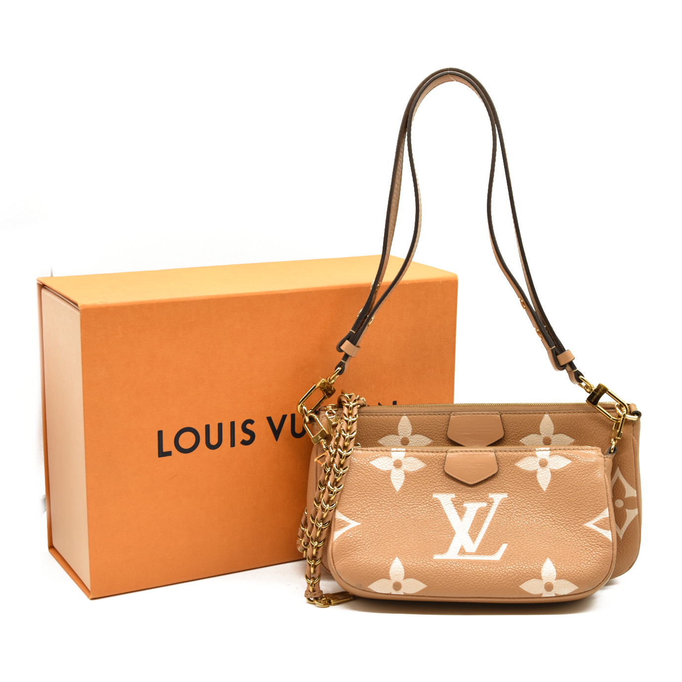 Louis Vuitton Empreinte Monogram Giant Multi Pochette Accessories Arizona Creme