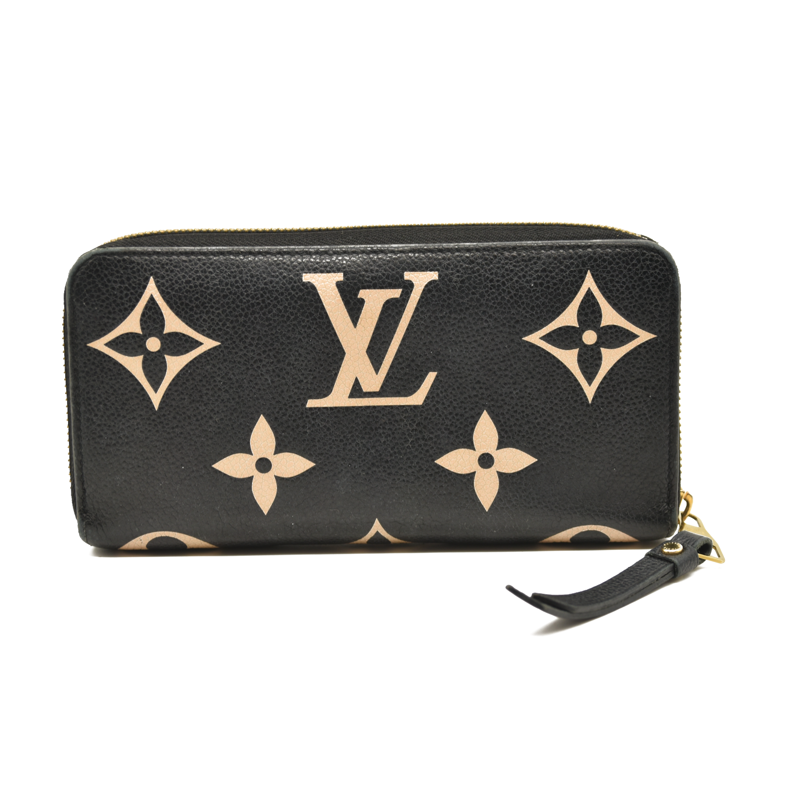 Louis Vuitton  Empreinte Monogram Giant Zippy Wallet Black Beige RFID