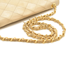 CHANEL CC Logo Matelasse Chain Shoulder Bag Leather Beige Single Flap