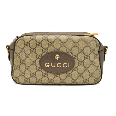 Gucci  GG Supreme Monogram Web Neo Vintage Shoulder Bag Beige New Acero Crop