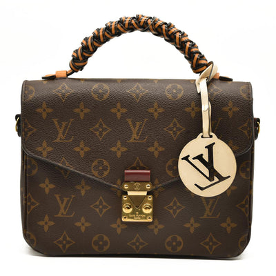 LOUIS VUITTON  Monogram Braided Pochette Metis Safran DU4109