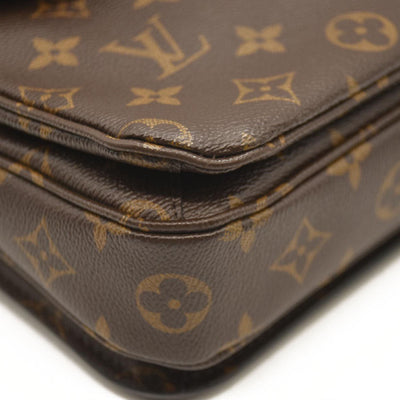 LOUIS VUITTON  Monogram Braided Pochette Metis Safran DU4109