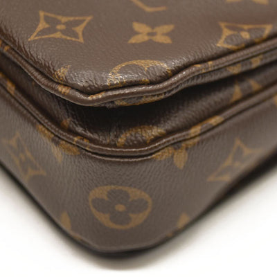 LOUIS VUITTON  Monogram Braided Pochette Metis Safran DU4109