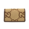 GUCCI Monogram Jumbo GG Textured Dollar Calfskin Super Mini Dionysus Shoulder Bag Camel Ebony New Acero