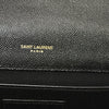 Saint Laurent  Grain De Poudre Textured Mixed Matelasse Triquilt Medium Monogram Satchel Black