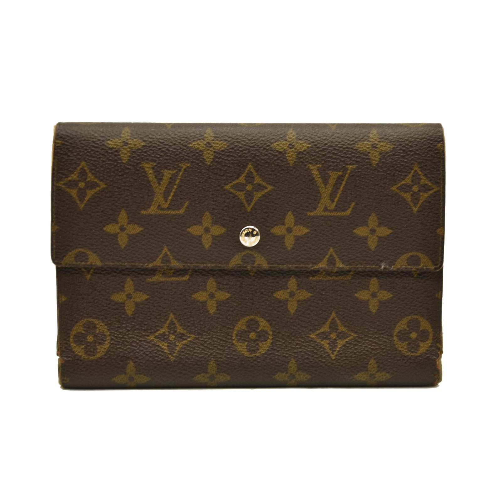 Louis Vuitton  Monogram Porte Tresor Etui Papiers Wallet 8910AN