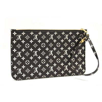 USED LOUIS VUITTON Monogram Giant Jungle Neverfull MM GM Pochette Black