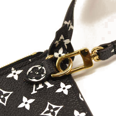 USED LOUIS VUITTON Monogram Giant Jungle Neverfull MM GM Pochette Black