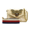 Gucci  Nappa Pearl Studded Mini Queen Margaret Broadway Shoulder Bag Mystic White