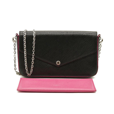 Louis Vuitton  Epi Pochette Felicie Black Hot Pink