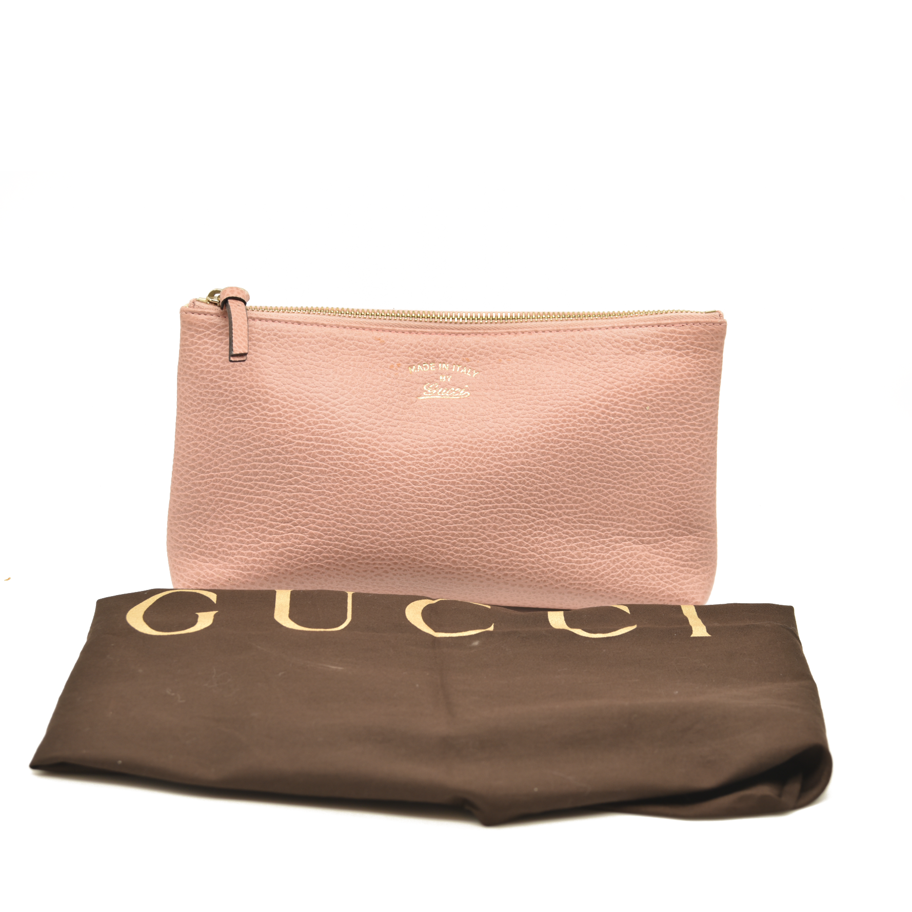 Gucci  Calfskin Clutch Pink Dollar Pouch