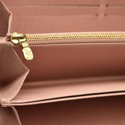 Louis Vuitton  Damier Ebene Zippy Wallet Rose Ballerine  LM3179