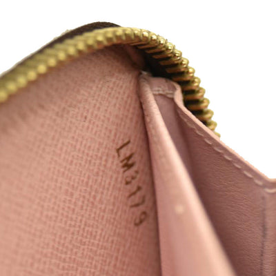 Louis Vuitton  Damier Ebene Zippy Wallet Rose Ballerine  LM3179
