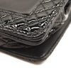 CHANEL Patent Chain Wallet Boy Reverso Flap Black Crossbody