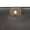 CHANEL Patent Chain Wallet Boy Reverso Flap Black Crossbody