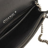 CHANEL Patent Chain Wallet Boy Reverso Flap Black Crossbody