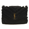 SAINT LAURENT Loulou Medium YSL Shearling Shoulder Bag