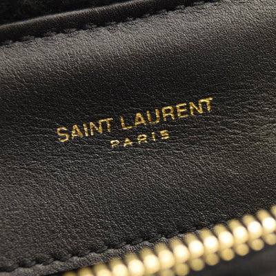 SAINT LAURENT Loulou Medium YSL Shearling Shoulder Bag