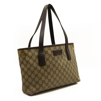 GUCCI GG Supreme Monogram Small Joy Tote Dark Brown