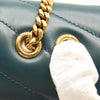 SAINT LAURENT Calfskin Y Quilted Monogram Small Loulou Chain Satchel Turquoise