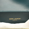 SAINT LAURENT Calfskin Y Quilted Monogram Small Loulou Chain Satchel Turquoise