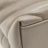 SAINT LAURENT Calfskin Matelasse Small Loulou Monogram Chain Satchel Grey Beige