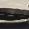 SAINT LAURENT Calfskin Matelasse Small Loulou Monogram Chain Satchel Grey Beige