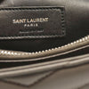 SAINT LAURENT Calfskin Matelasse Small Loulou Monogram Chain Satchel Grey Beige