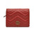 GUCCI GG Marmont Quilted Leather Bifold Wallet Red