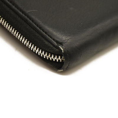 Gucci  Dollar Calfskin GG Zip Around Wallet Black