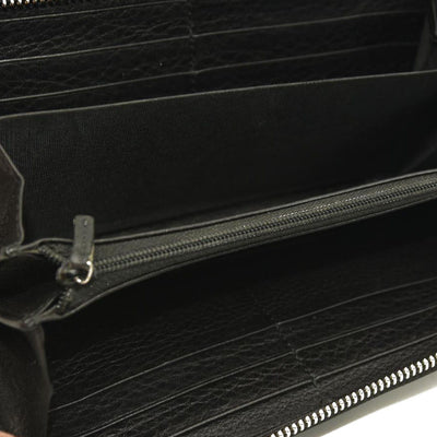 Gucci  Dollar Calfskin GG Zip Around Wallet Black