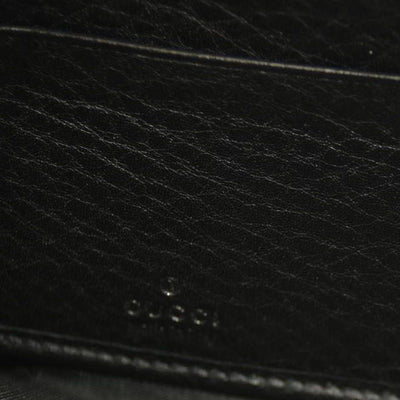 Gucci  Dollar Calfskin GG Zip Around Wallet Black