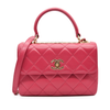 CHANEL Lambskin Quilted Small Trendy CC Flap Dual Handle Bag Pink