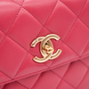 CHANEL Lambskin Quilted Small Trendy CC Flap Dual Handle Bag Pink