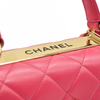CHANEL Lambskin Quilted Small Trendy CC Flap Dual Handle Bag Pink