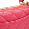 CHANEL Lambskin Quilted Small Trendy CC Flap Dual Handle Bag Pink