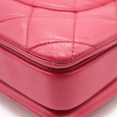 CHANEL Lambskin Quilted Small Trendy CC Flap Dual Handle Bag Pink