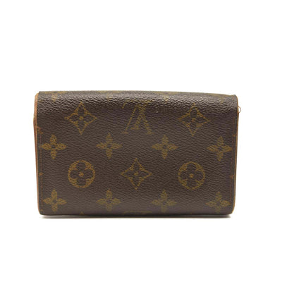 USED Louis Vuitton Monogram Porte-Monnaie Tresor Wallet