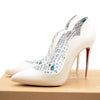 NEW $845 CHRISTIAN LOUBOUTIN Patent Hot Chick 100 Pumps 37.5 White