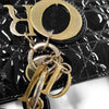 PRE-ORDER Christian Dior  Crinkled Patent Cannage Large Lady Dior Black