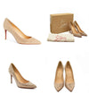 Christian Louboutin Kate 85 mm Gold Crystal Embellished Pumps EU 35