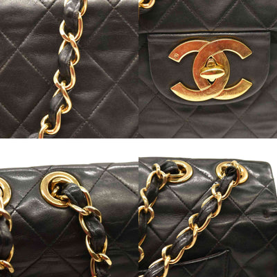 Chanel  Lambskin Quilted XL Jumbo Single Flap Black