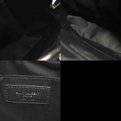 SAINT LAURENT  Calfskin Matelasse Monogram Lou Camera Bag Black