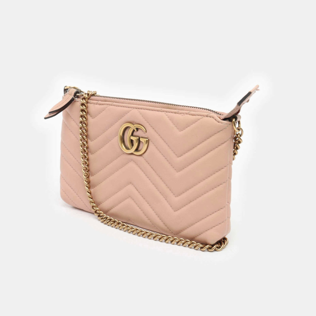 Gucci Gg Marmont Mini Matelasse Leather Crossbody In Pink