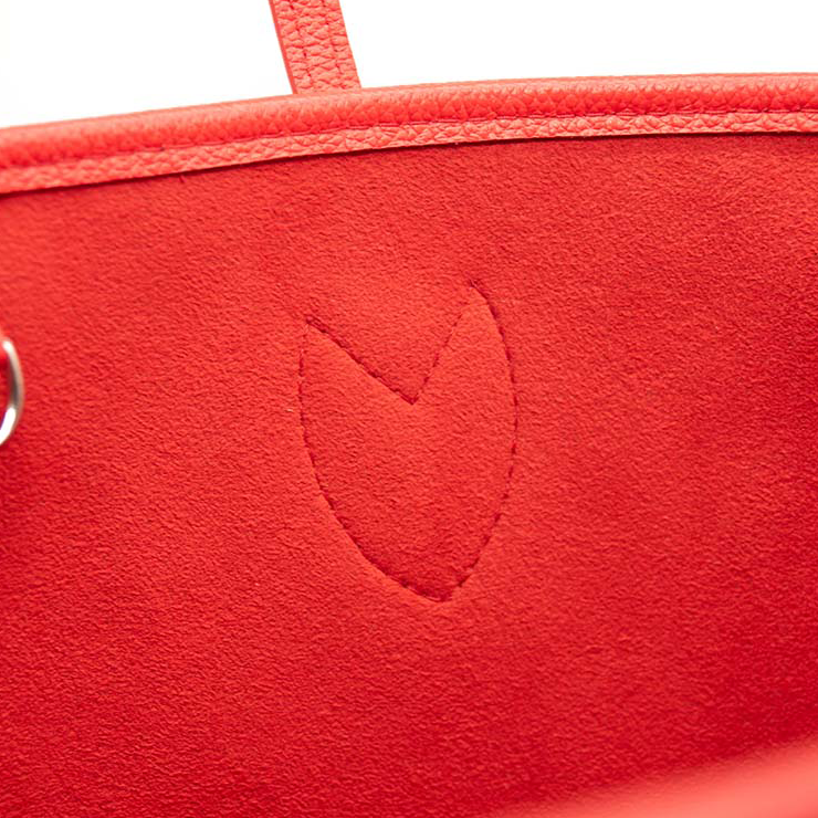 Louis Vuitton LV x YK Neverfull mm Red White Monogram Empreinte