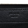 PRADA Saffiano Zip Around Wallet Black