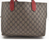 Pre-Order GUCCI GG Supreme Monogram Medium Reversible Tote Beige Red